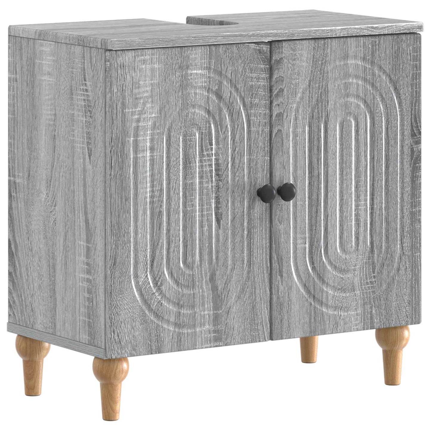 vidaXL 3 Piece Bathroom Cabinet Set ALKMAAR Grey Sonoma 4