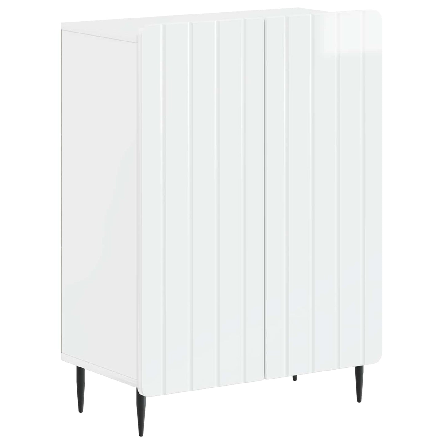 vidaXL 3 Piece Bathroom Cabinet Set ZWOLLE High Gloss White 2