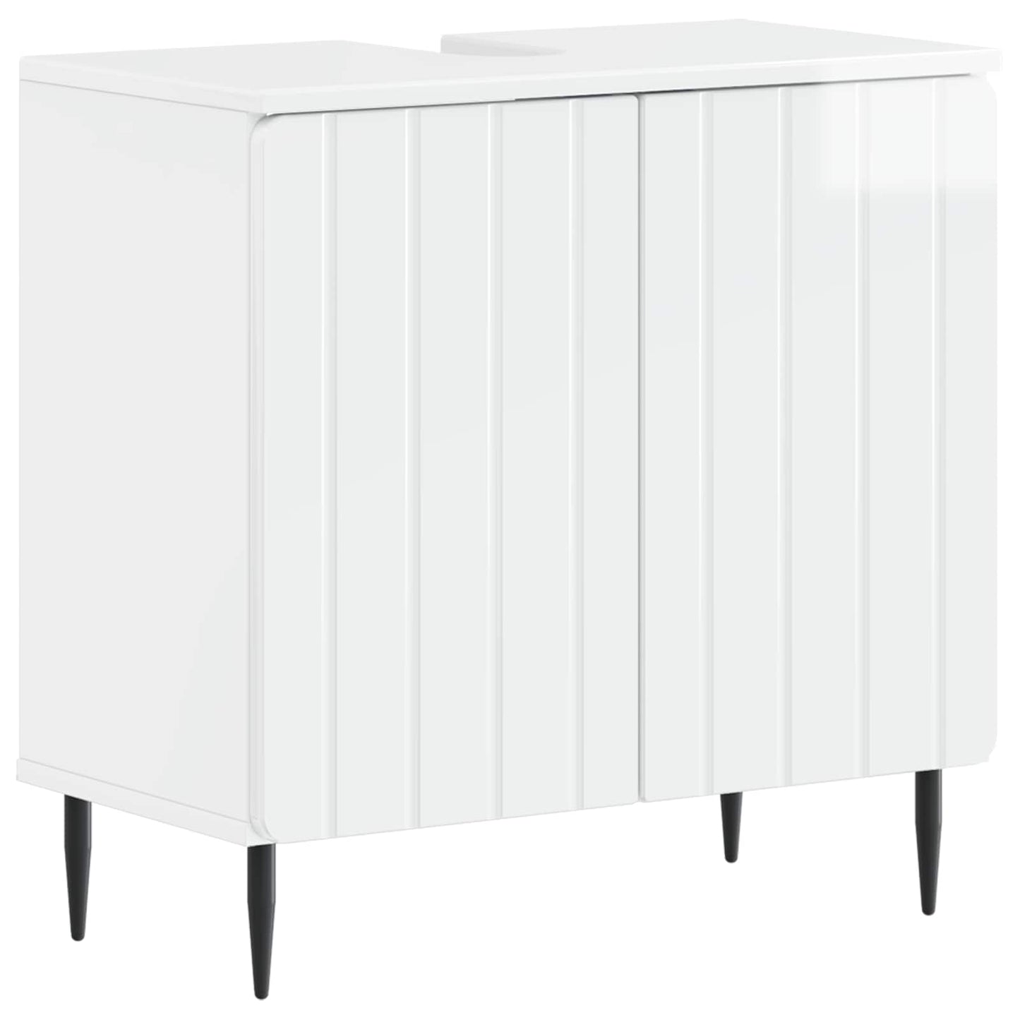 vidaXL 3 Piece Bathroom Cabinet Set ZWOLLE High Gloss White 3