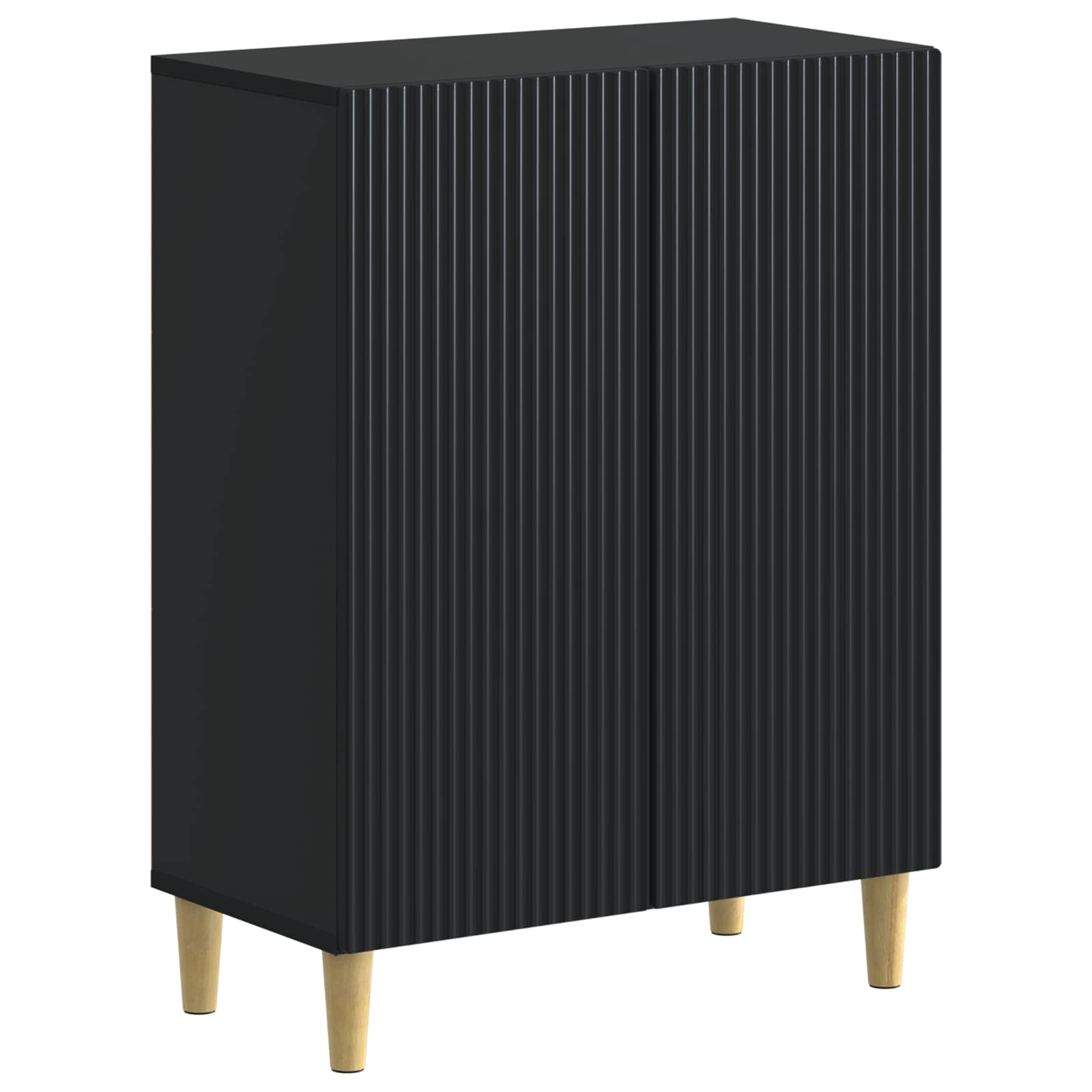 vidaXL 3 Piece Bathroom Cabinet Set ARNHEM Black Engineered Wood 2