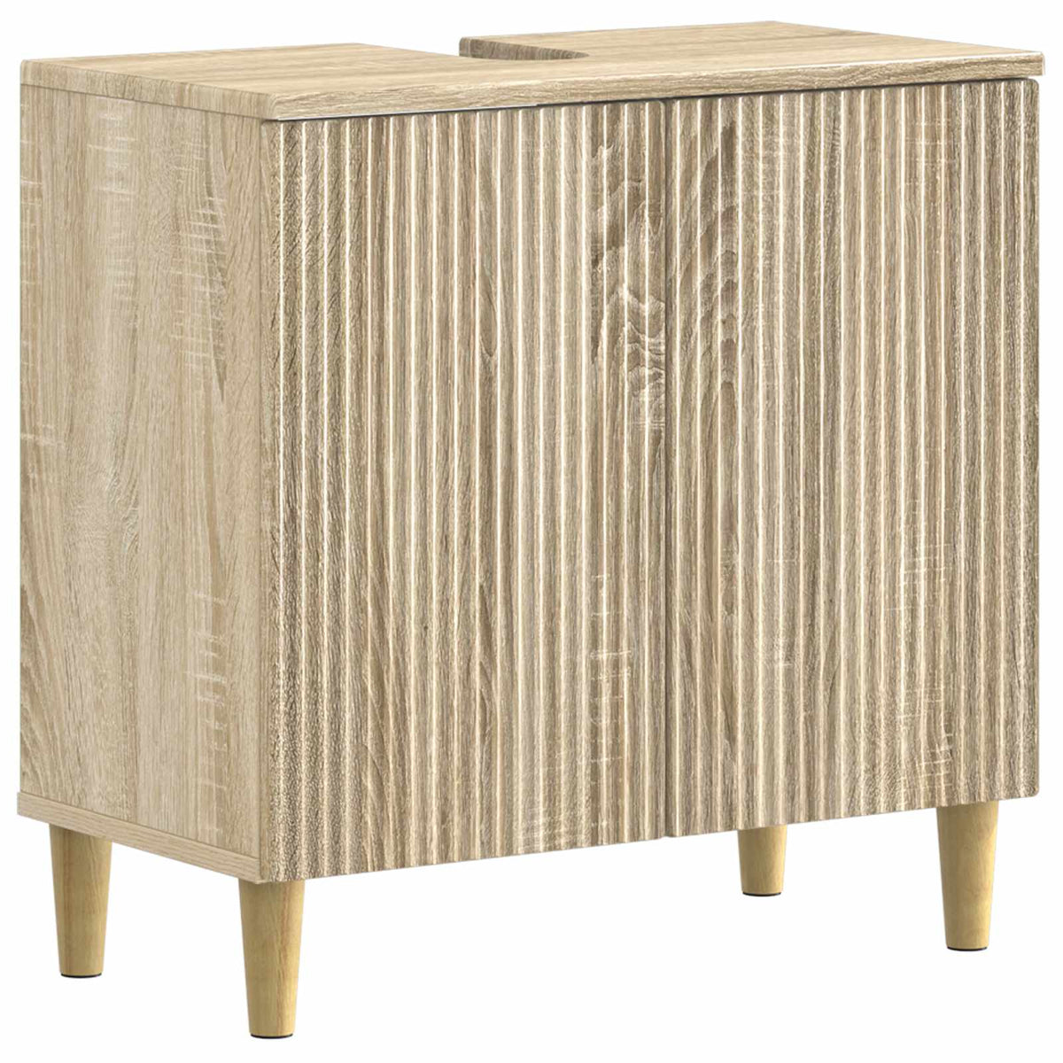 vidaXL 3 Piece Bathroom Cabinet Set ARNHEM Sonoma Oak Engineered Wood 4