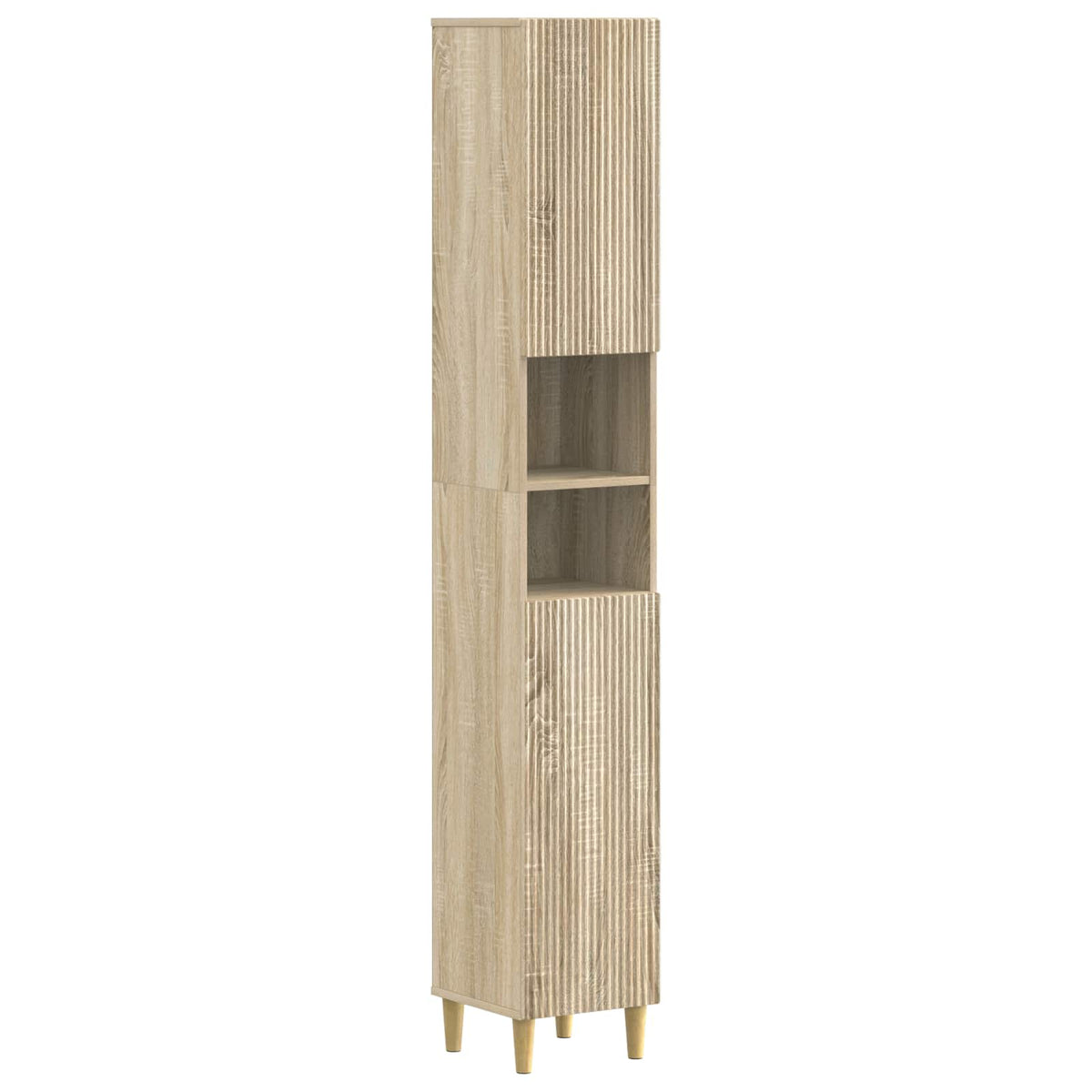 vidaXL 3 Piece Bathroom Cabinet Set ARNHEM Sonoma Oak Engineered Wood 5