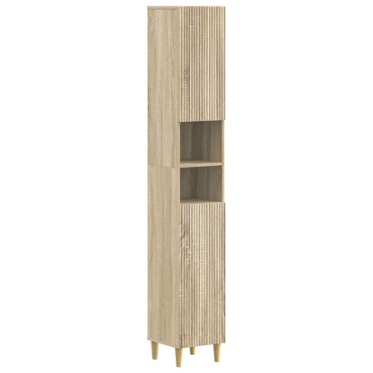 vidaXL 3 Piece Bathroom Cabinet Set ARNHEM Sonoma Oak Engineered Wood 5