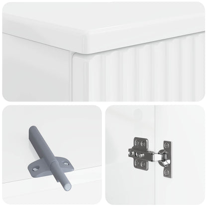 vidaXL 3 Piece Bathroom Cabinet Set ARNHEM High Gloss White 6