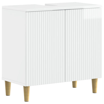 vidaXL 3 Piece Bathroom Cabinet Set ARNHEM High Gloss White 3