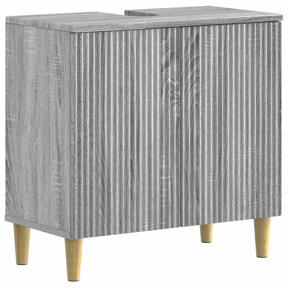 vidaXL 3 Piece Bathroom Cabinet Set ARNHEM Grey Sonoma Engineered Wood 4
