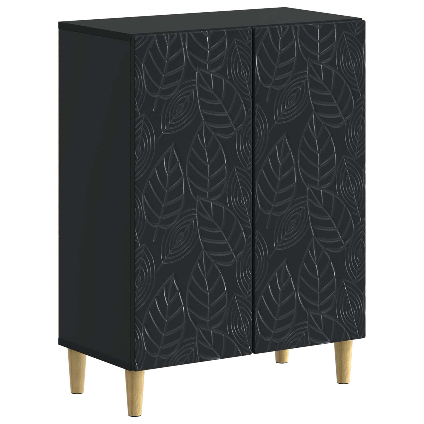 vidaXL 3 Piece Bathroom Cabinet Set DELFT Black Engineered Wood 2