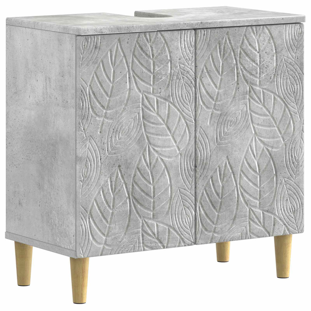 vidaXL 3 Piece Bathroom Cabinet Set DELFT Concrete Grey 4