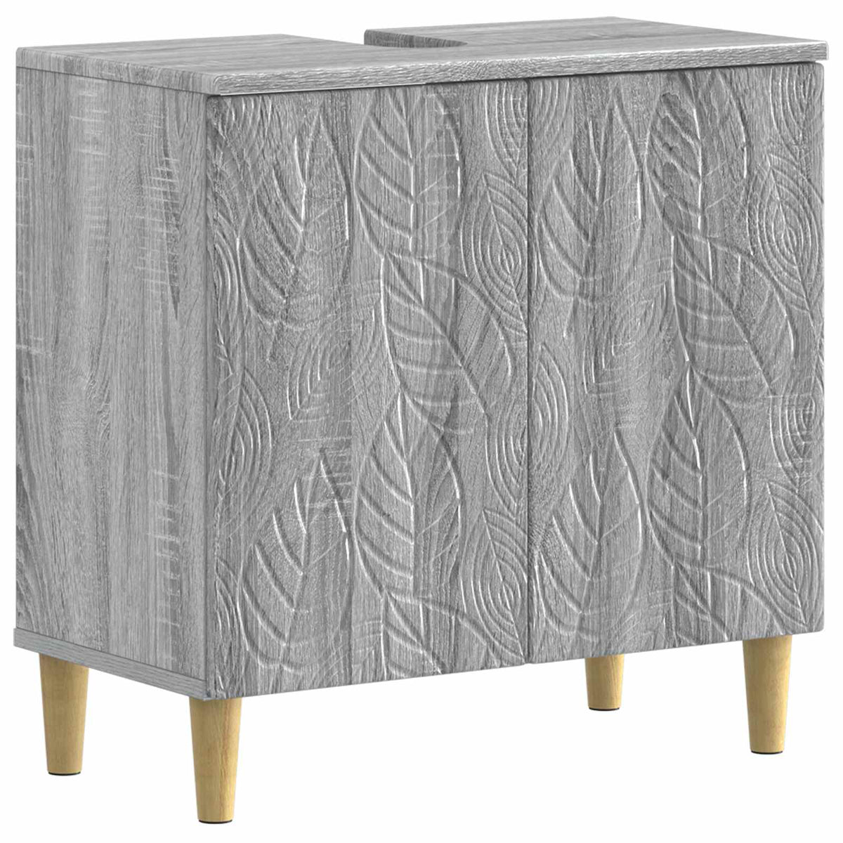 vidaXL 3 Piece Bathroom Cabinet Set DELFT Grey Sonoma Engineered Wood 4