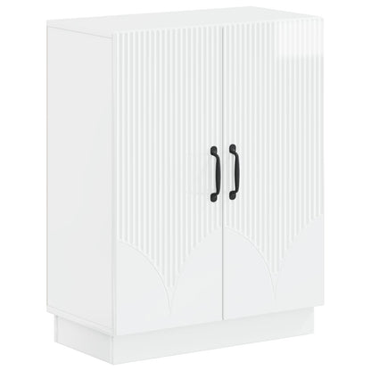 vidaXL 3 Piece Bathroom Cabinet Set HOORN High Gloss White 2