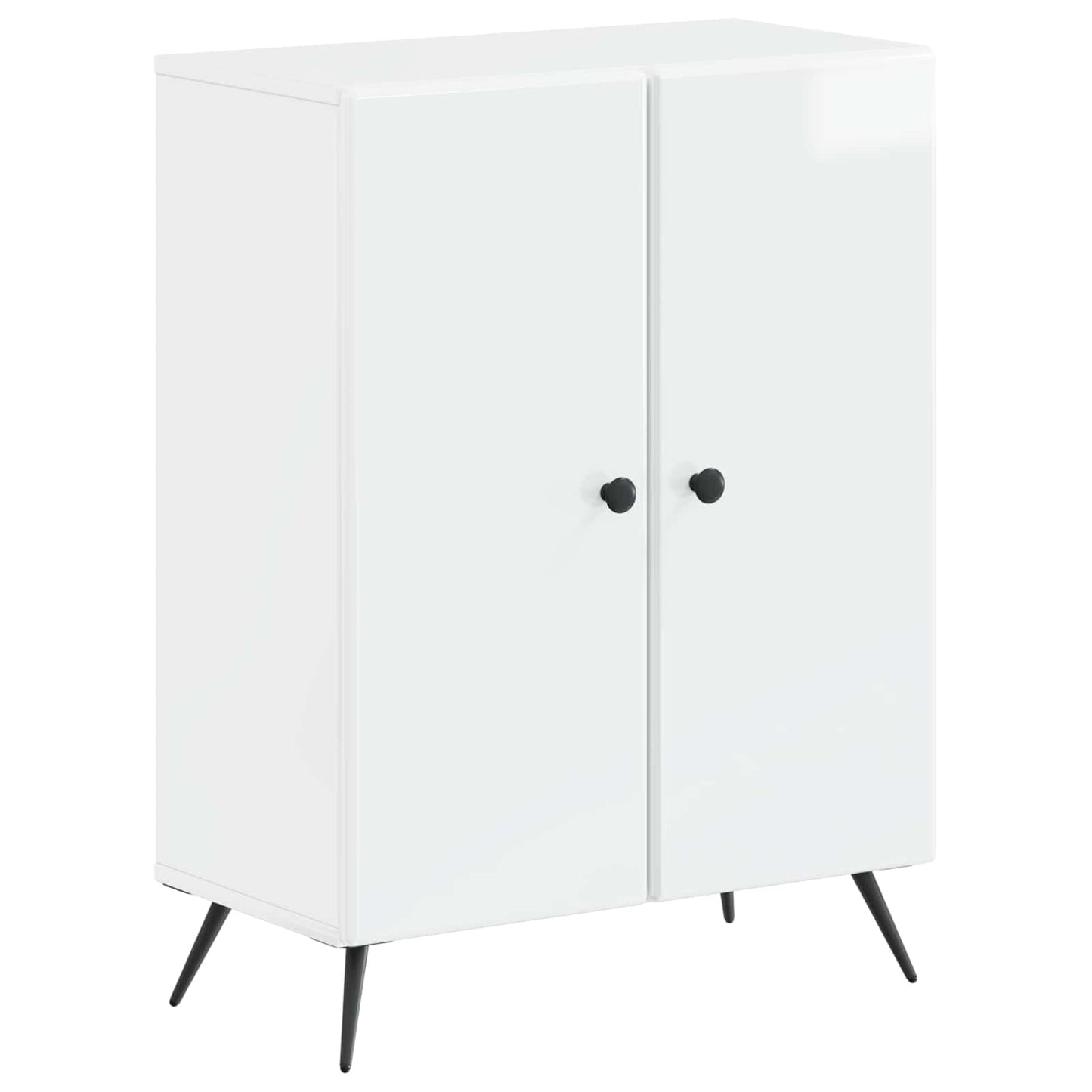 vidaXL 3 Piece Bathroom Cabinet Set BREDA High Gloss White 2