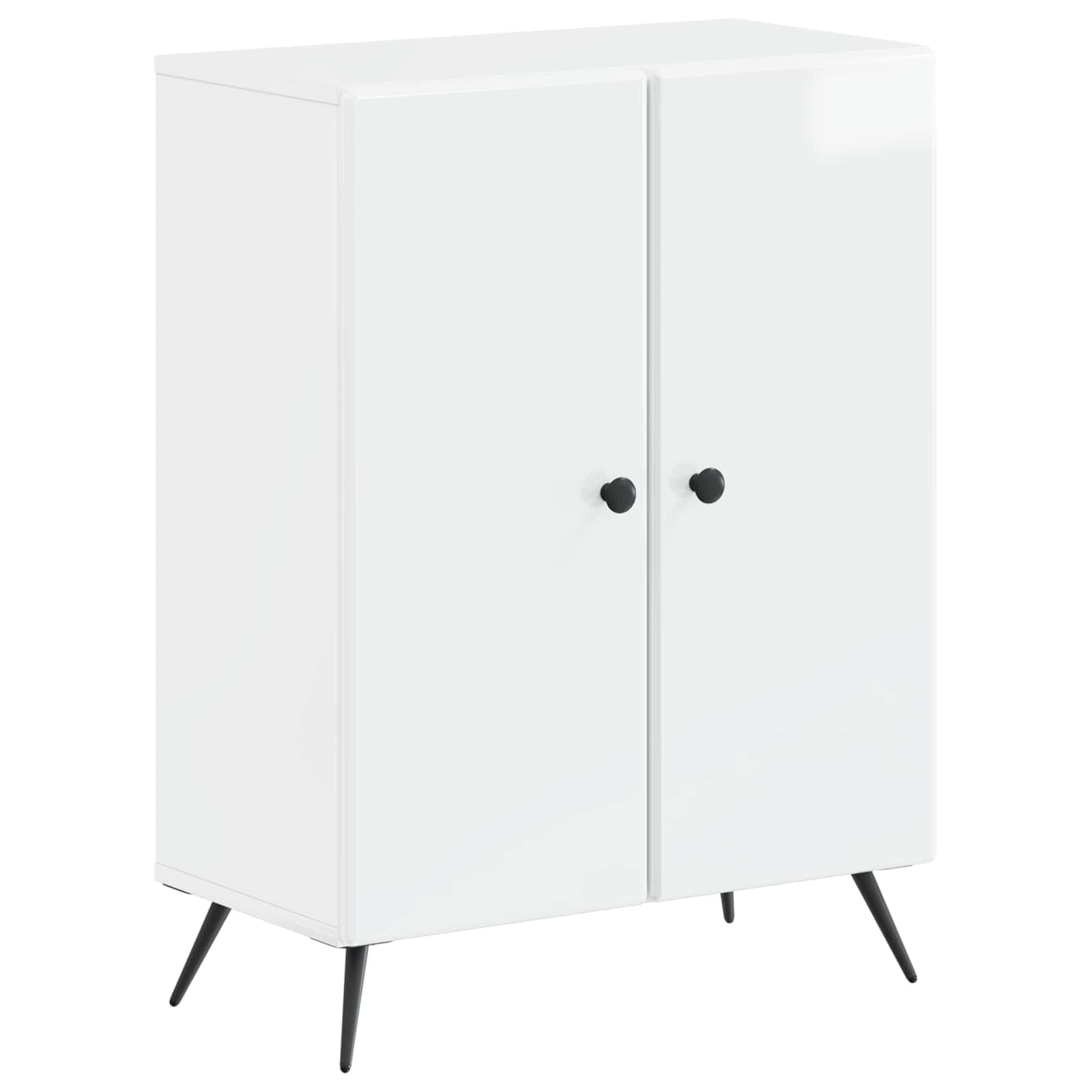 vidaXL 3 Piece Bathroom Cabinet Set BREDA High Gloss White 2