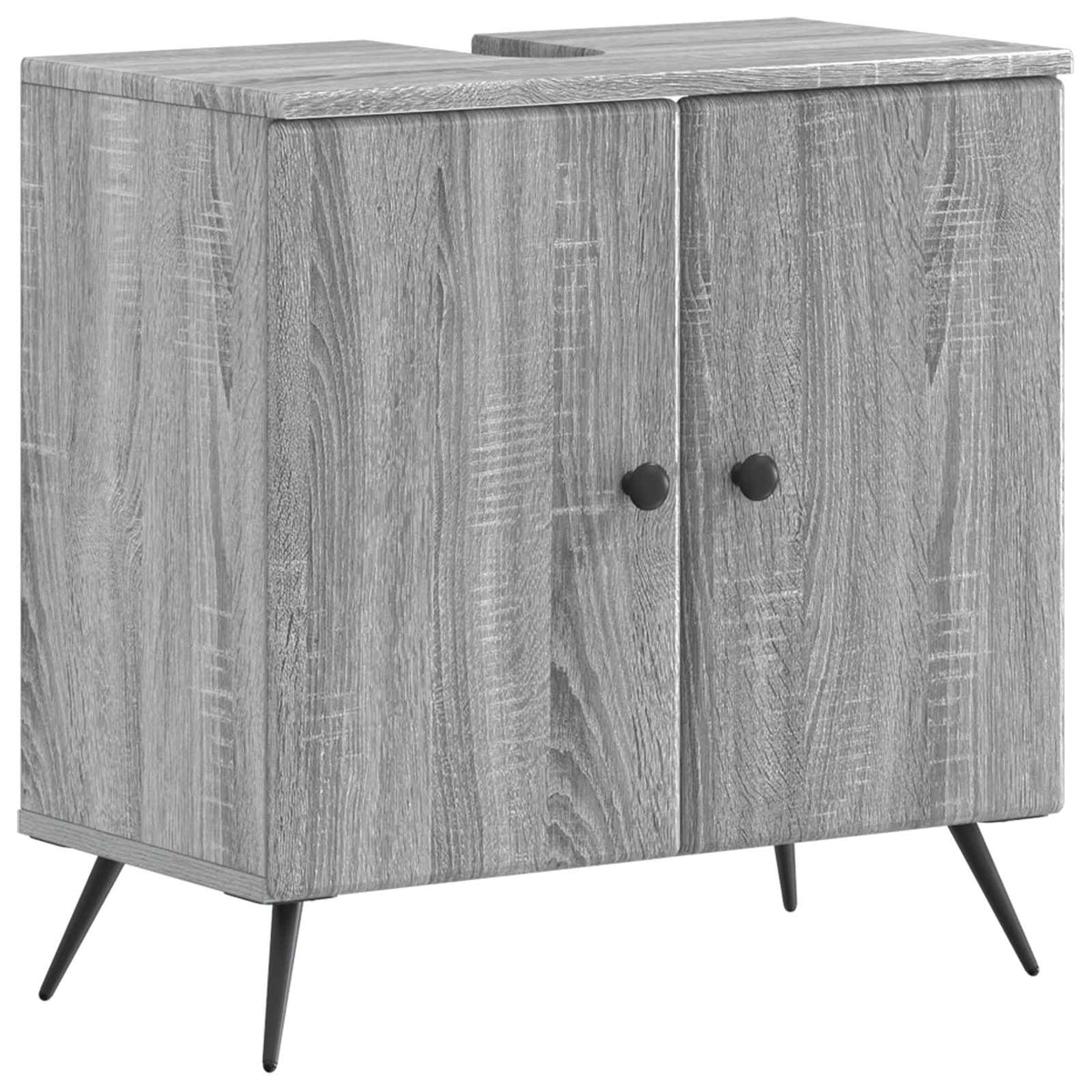 vidaXL 3 Piece Bathroom Cabinet Set BREDA Grey Sonoma Engineered Wood 4