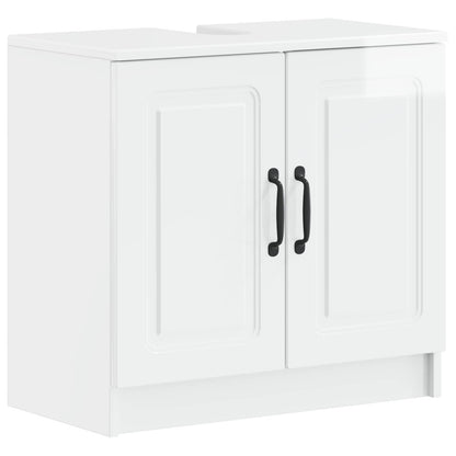 vidaXL 3 Piece Bathroom Cabinet Set UTRECHT High Gloss White 3
