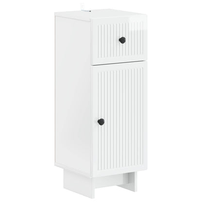 vidaXL 3 Piece Bathroom Cabinet Set EDE High Gloss White 4