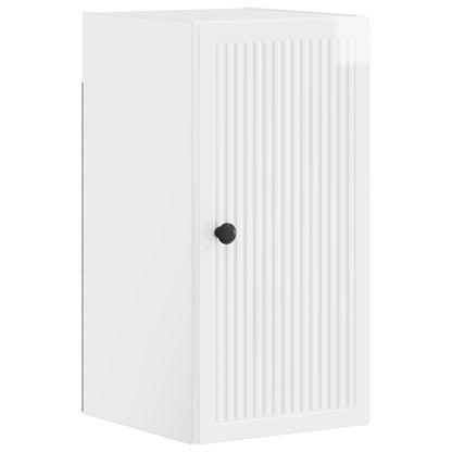 vidaXL 3 Piece Bathroom Cabinet Set EDE High Gloss White 5