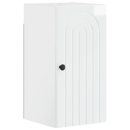 vidaXL 3 Piece Bathroom Cabinet Set ALKMAAR High Gloss White 5