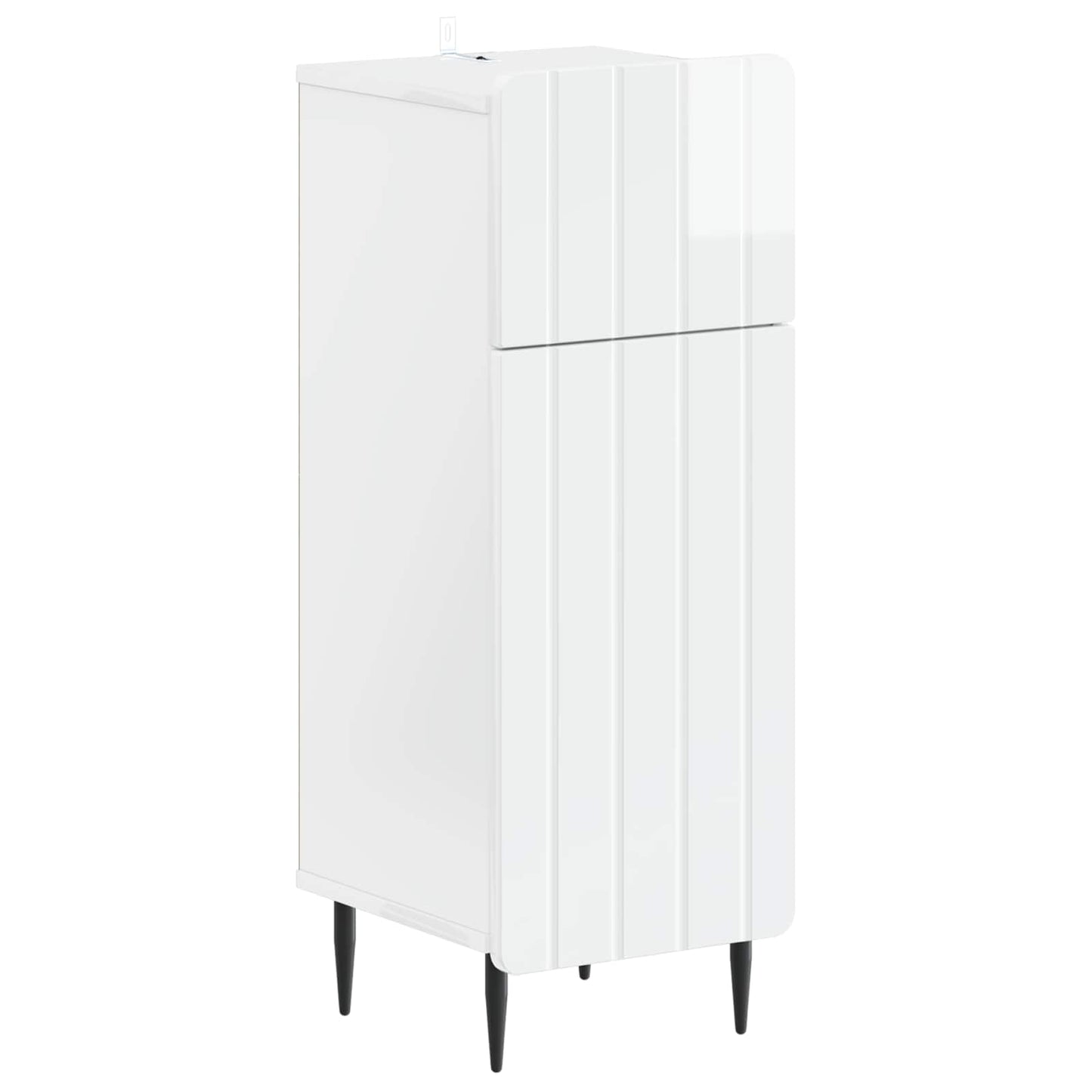 vidaXL 3 Piece Bathroom Cabinet Set ZWOLLE High Gloss White 4