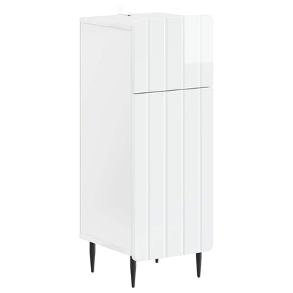 vidaXL 3 Piece Bathroom Cabinet Set ZWOLLE High Gloss White 4