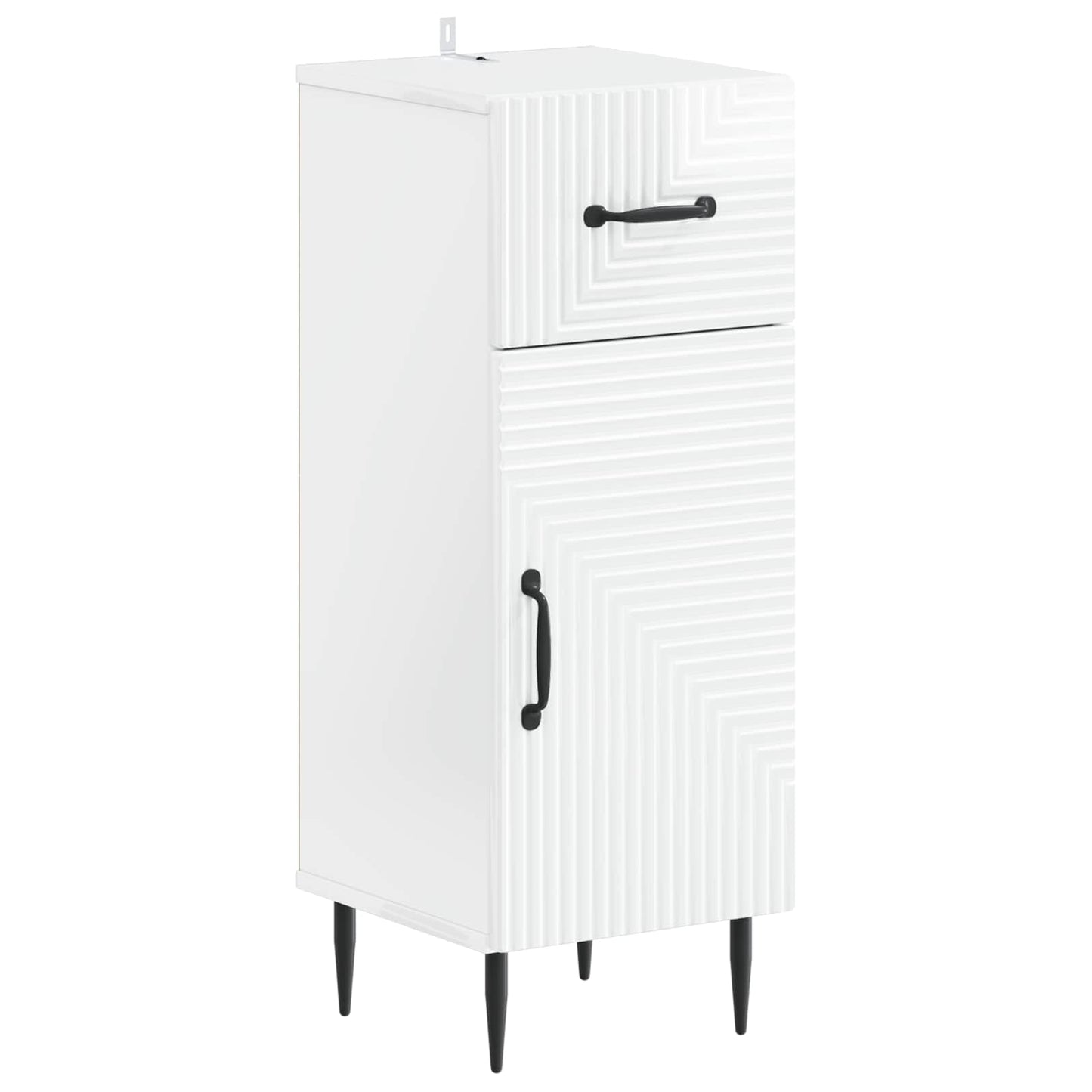 vidaXL 3 Piece Bathroom Cabinet Set HAARLEM High Gloss White 4