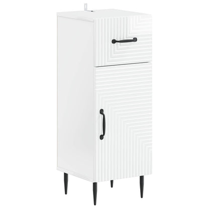 vidaXL 3 Piece Bathroom Cabinet Set HAARLEM High Gloss White 4