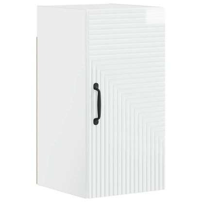 vidaXL 3 Piece Bathroom Cabinet Set HAARLEM High Gloss White 5