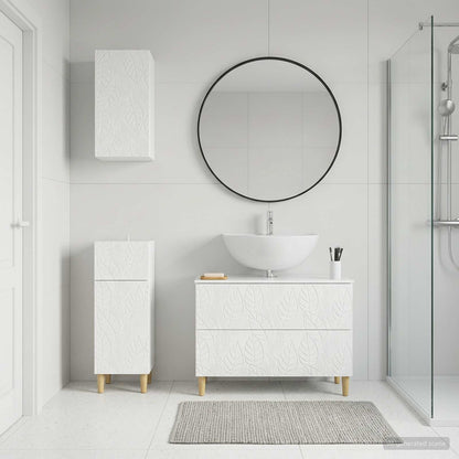 vidaXL 3 Piece Bathroom Cabinet Set DELFT High Gloss White 3