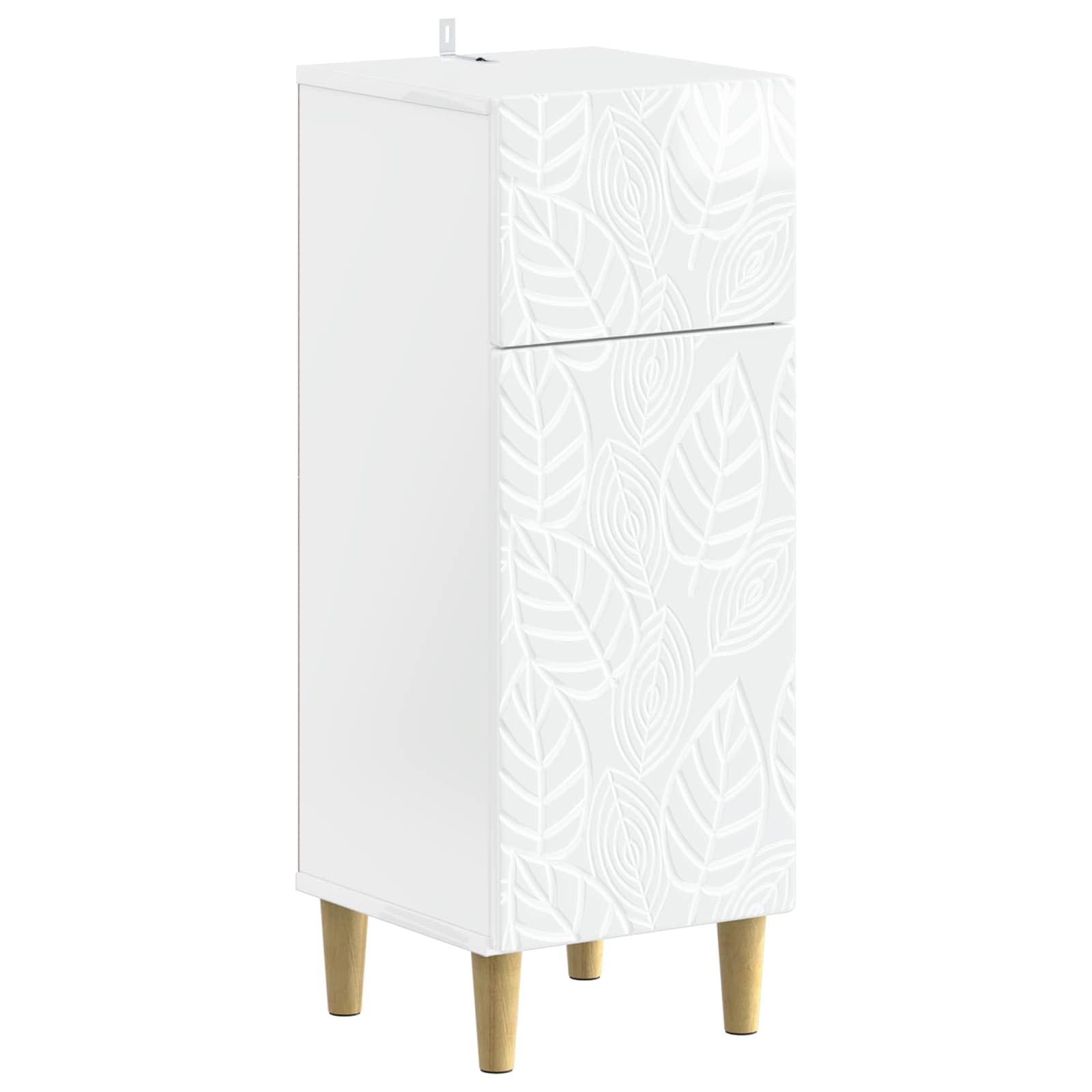 vidaXL 3 Piece Bathroom Cabinet Set DELFT High Gloss White 4