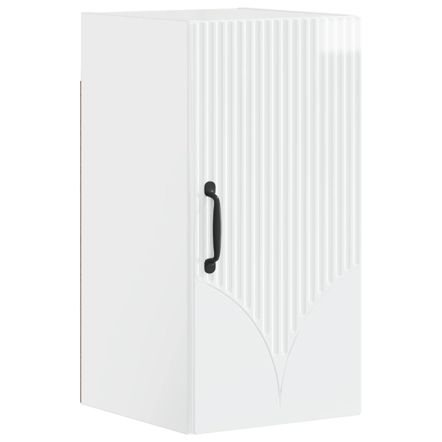 vidaXL 3 Piece Bathroom Cabinet Set HOORN High Gloss White 5