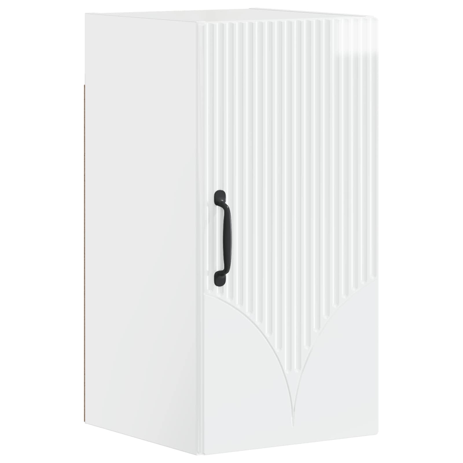 vidaXL 3 Piece Bathroom Cabinet Set HOORN High Gloss White 5