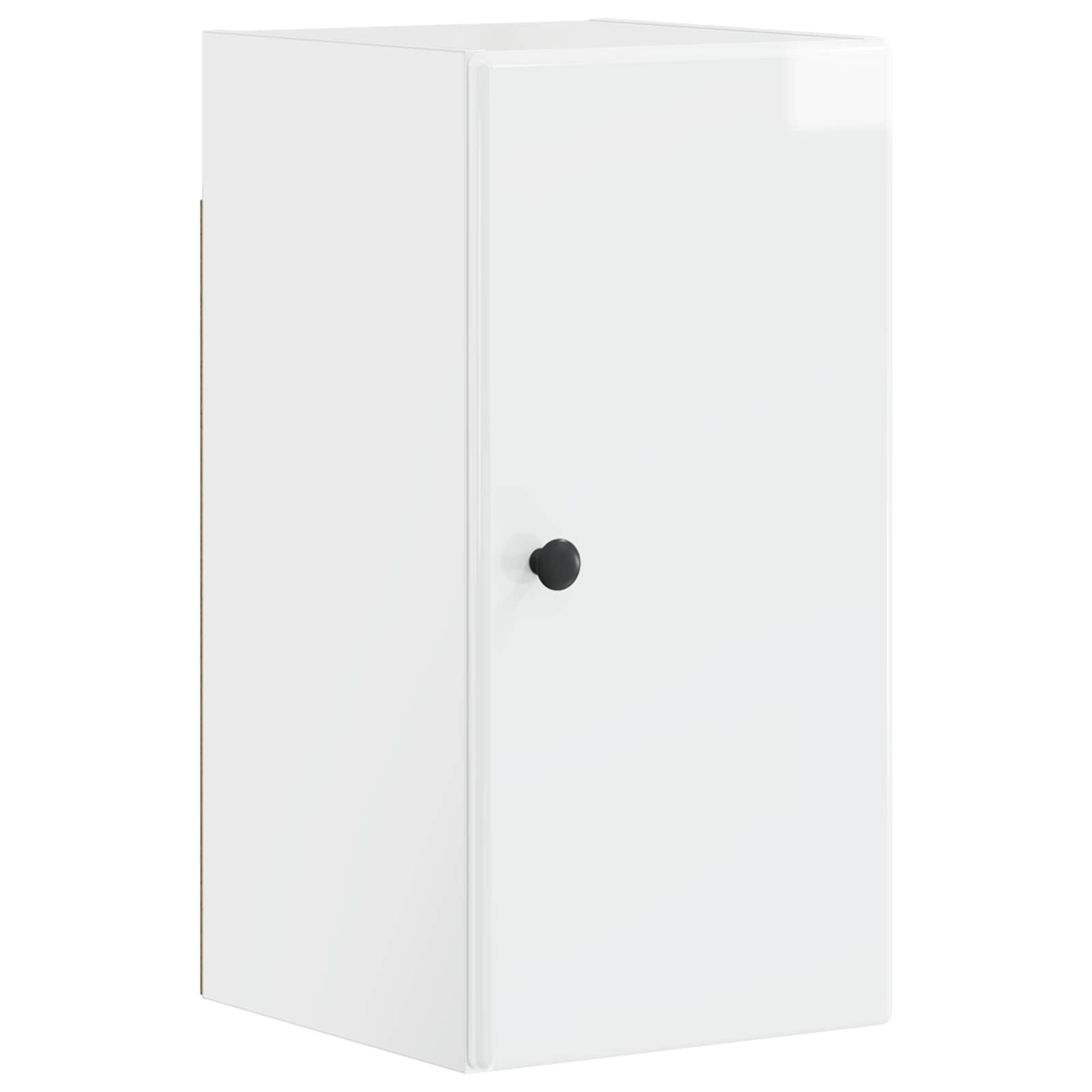 vidaXL 3 Piece Bathroom Cabinet Set BREDA High Gloss White 5