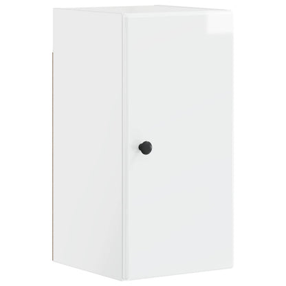 vidaXL 3 Piece Bathroom Cabinet Set BREDA High Gloss White 5