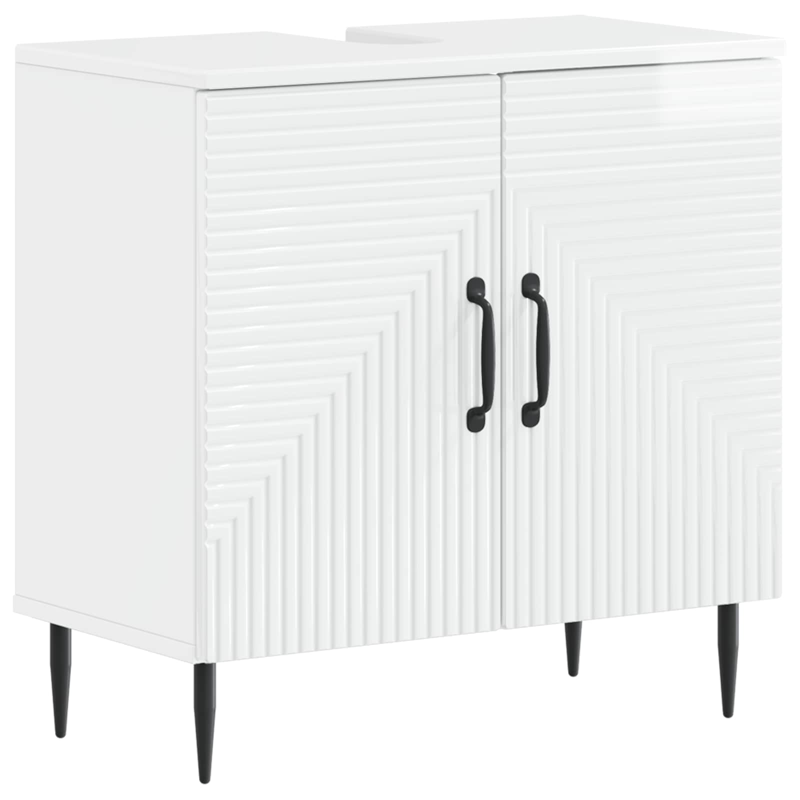 vidaXL 3 Piece Bathroom Cabinet Set HAARLEM Engineered Wood 4