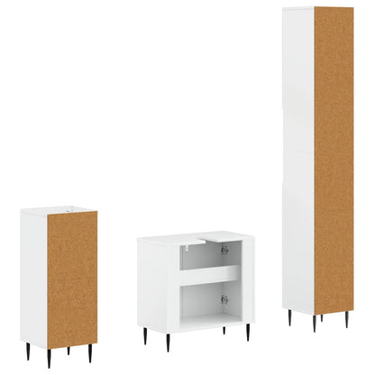 vidaXL 3 Piece Bathroom Cabinet Set HAARLEM Engineered Wood 6