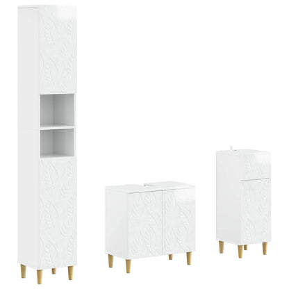 vidaXL 3 Piece Bathroom Cabinet Set DELFT Engineered Wood 2
