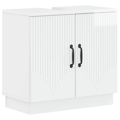 vidaXL 3 Piece Bathroom Cabinet Set HOORN Engineered Wood 4