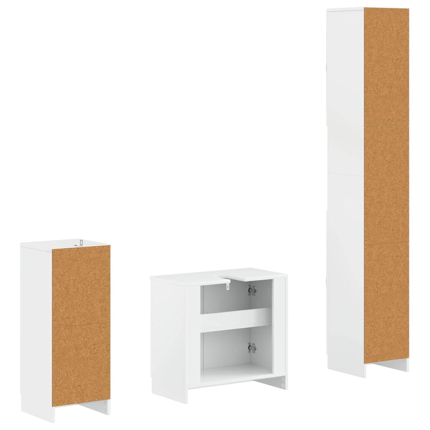 vidaXL 3 Piece Bathroom Cabinet Set UTRECHT Engineered Wood 6