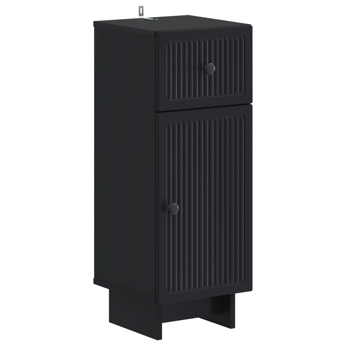 vidaXL 4 Piece Bathroom Cabinet Set EDE Black Engineered Wood 4