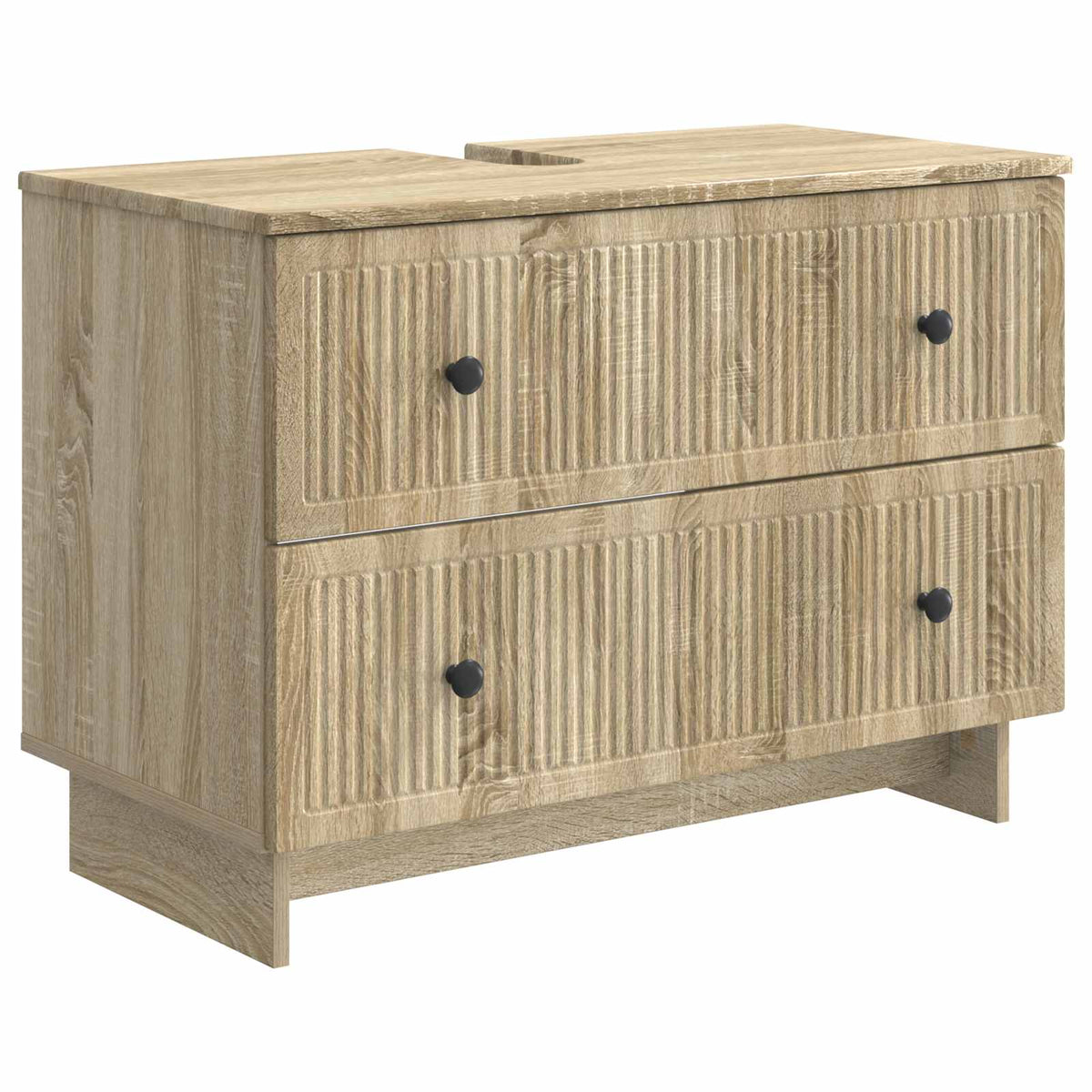 vidaXL 4 Piece Bathroom Cabinet Set EDE Sonoma Oak Engineered Wood 5