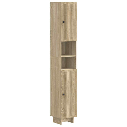 vidaXL 4 Piece Bathroom Cabinet Set EDE Sonoma Oak Engineered Wood 6