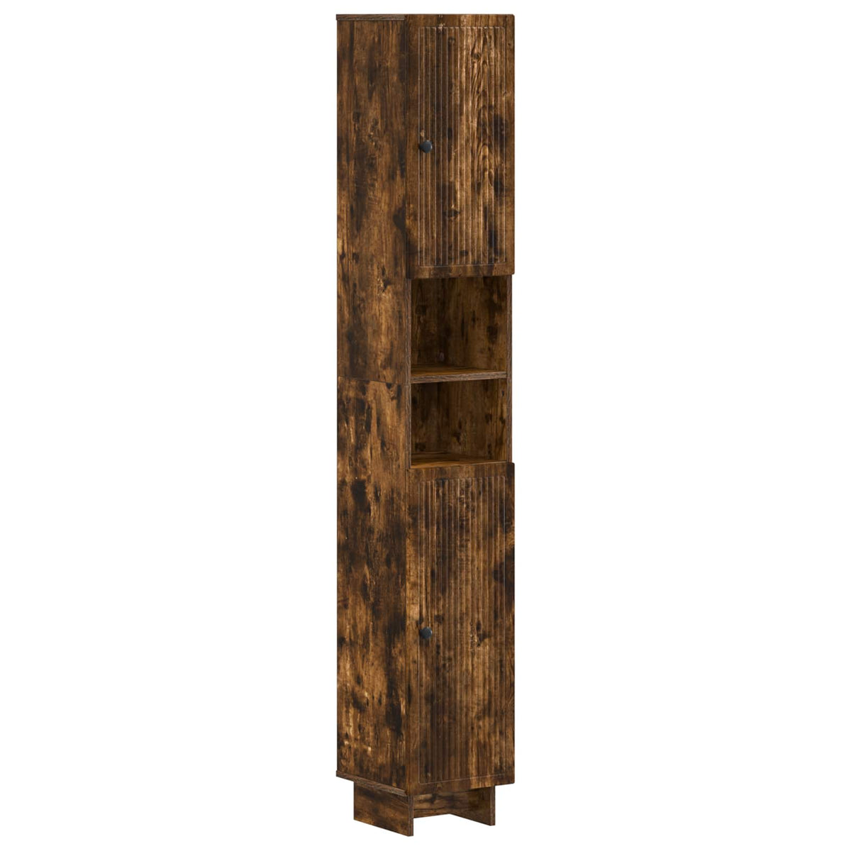 vidaXL 4 Piece Bathroom Cabinet Set EDE Smoked Oak Engineered Wood 6