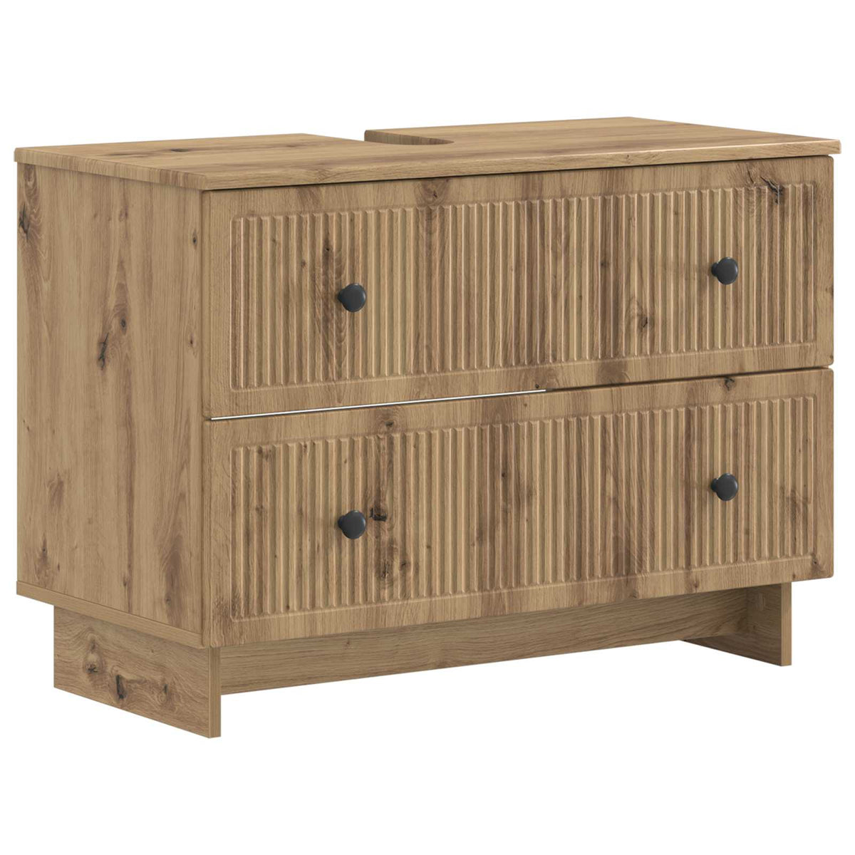 vidaXL 4 Piece Bathroom Cabinet Set EDE Artisan Oak Engineered Wood 5