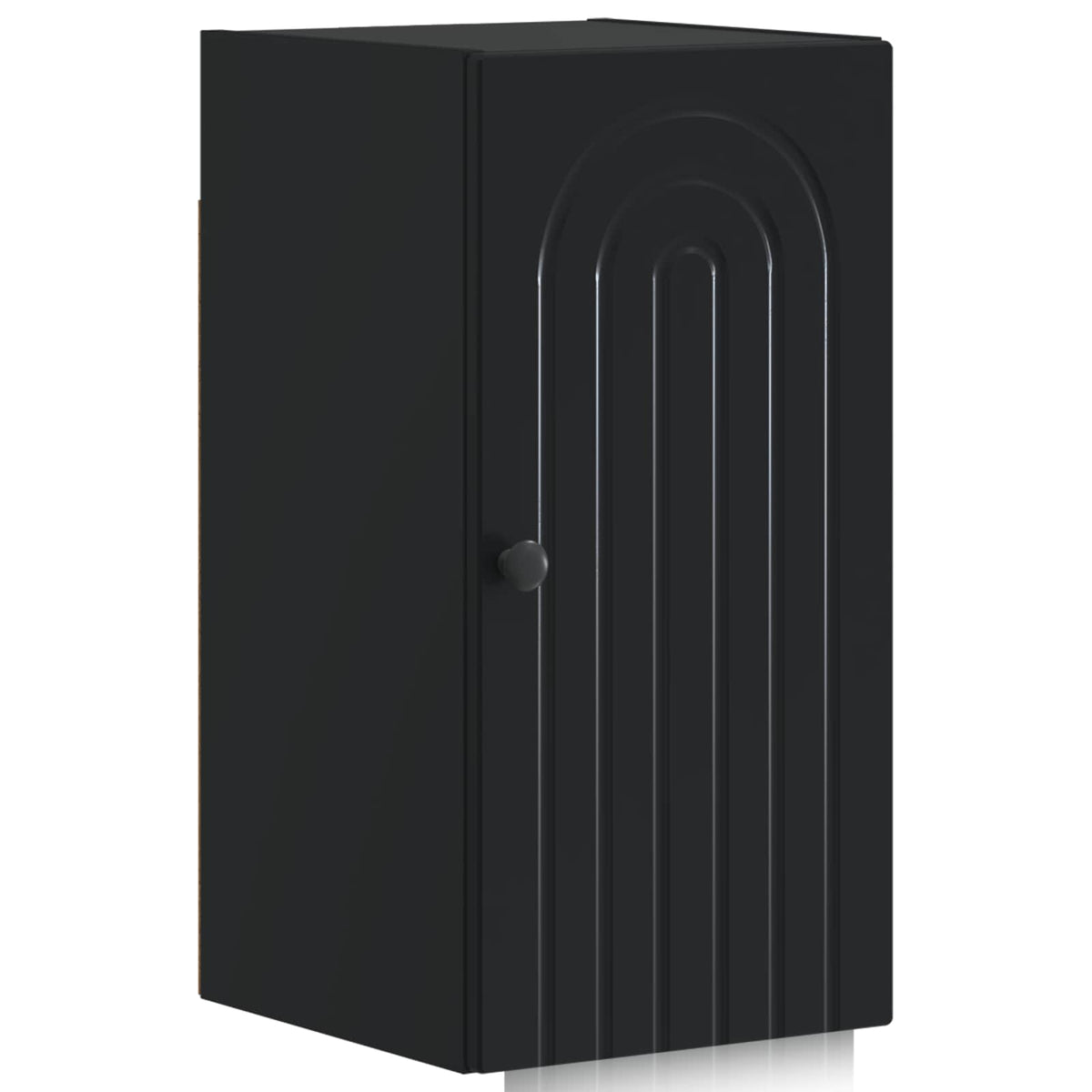 vidaXL 4 Piece Bathroom Cabinet Set ALKMAAR Black Engineered Wood 3