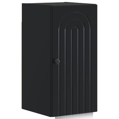 vidaXL 4 Piece Bathroom Cabinet Set ALKMAAR Black Engineered Wood 3