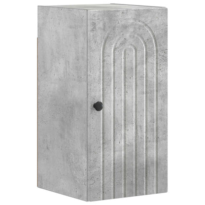 4 Piece Bathroom Cabinet Set DELFT Concrete grey Round stripes