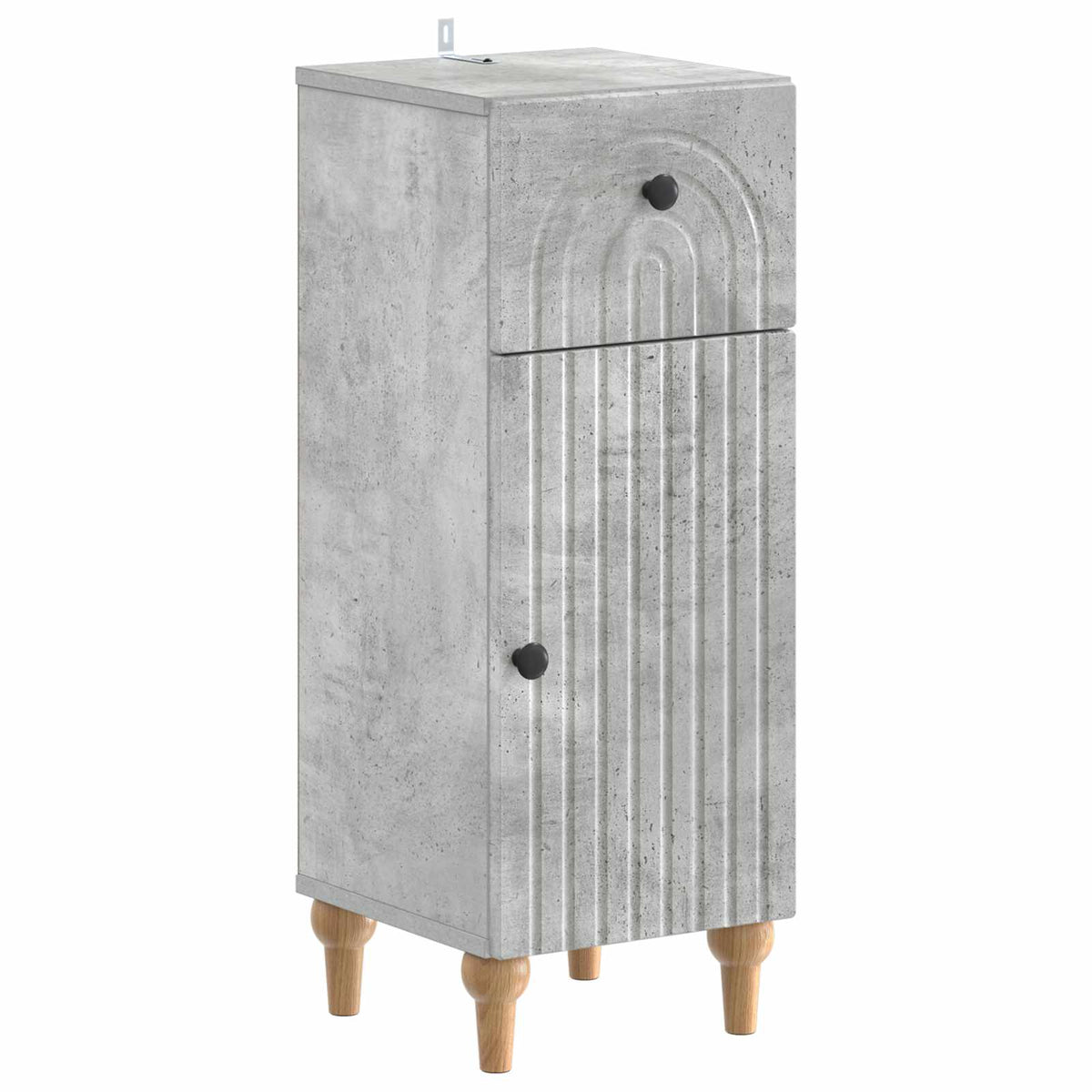 vidaXL 4 Piece Bathroom Cabinet Set ALKMAAR Concrete Grey 4