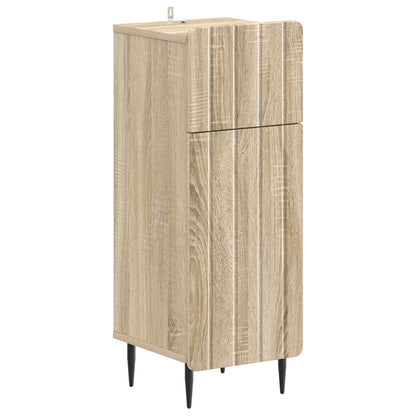 vidaXL 4 Piece Bathroom Cabinet Set ZWOLLE Sonoma Oak Engineered Wood 4