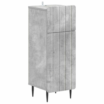 vidaXL 4 Piece Bathroom Cabinet Set ZWOLLE Concrete Grey 4