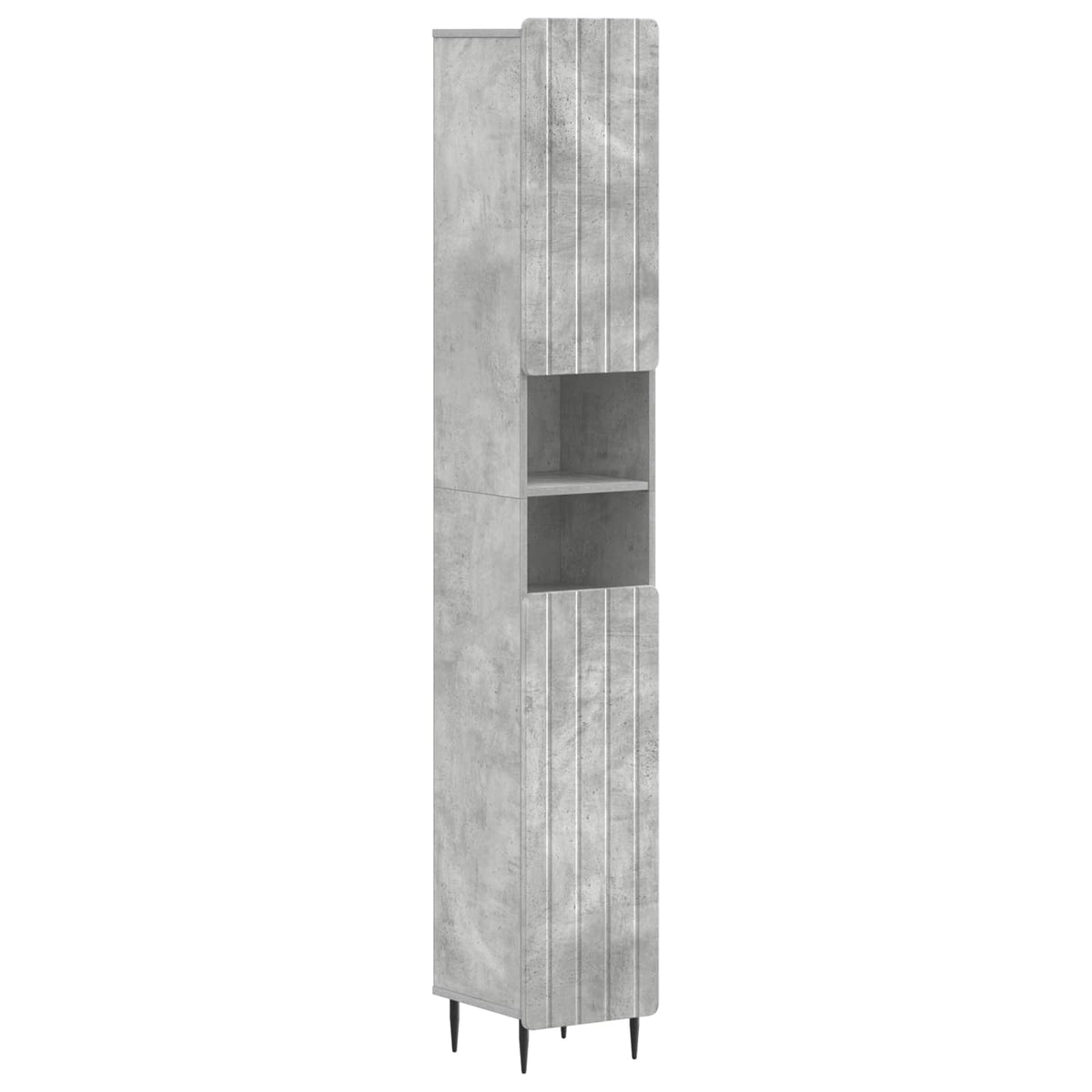 vidaXL 4 Piece Bathroom Cabinet Set ZWOLLE Concrete Grey 6