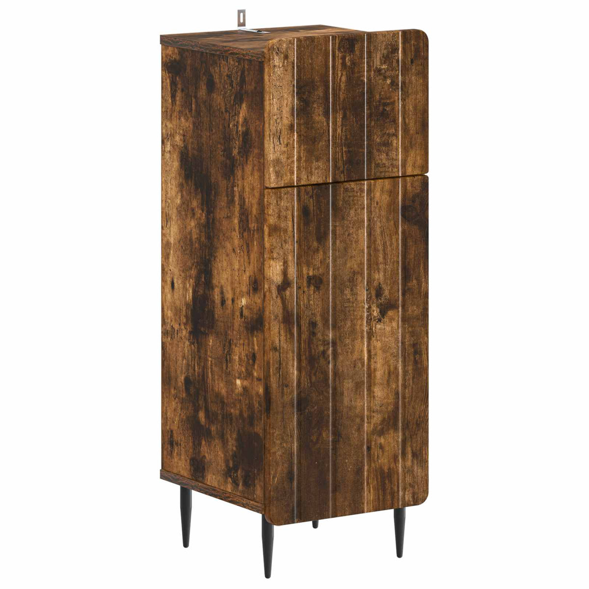 vidaXL 4 Piece Bathroom Cabinet Set ZWOLLE Smoked Oak Engineered Wood 4